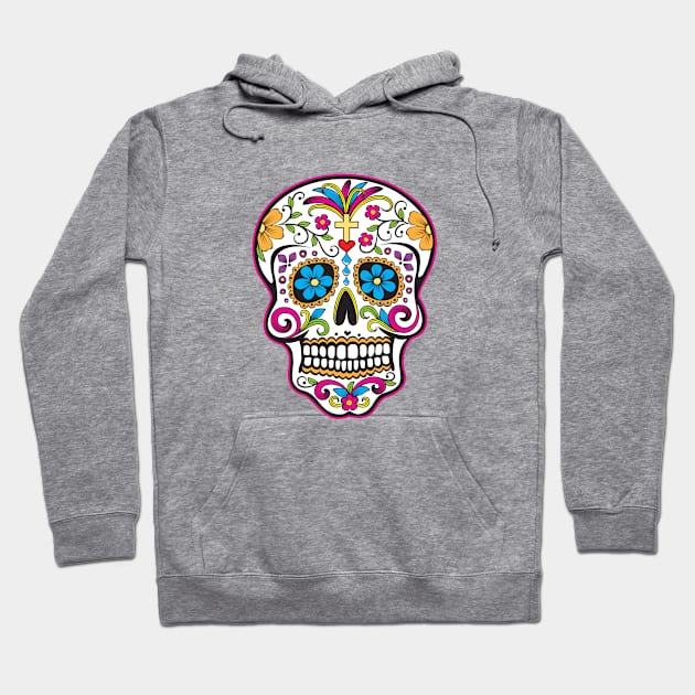 Día de Muertos Sugar Skull Hoodie by BamBam